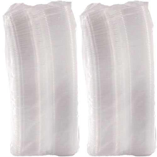 Clearpac Safeseal Tamper-resistant/evident Containers, Flat Lid, 8 Oz, Clear, Plastic, 100/bag, 2 Bags/carton