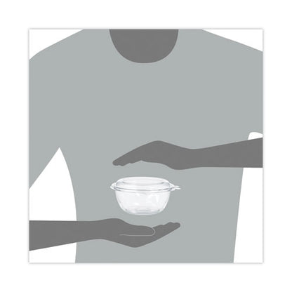 Tamper-resistant, Tamper-evident Bowls With Dome Lid, 12 Oz, 5.5" Diameter X 2.6" H, Clear, Plastic, 240/carton