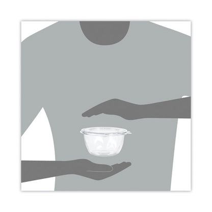 Tamper-resistant, Tamper-evident Bowls With Flat Lid, 16 Oz, 5.5" Diameter X 2.7" H, Clear, Plastic, 240/carton