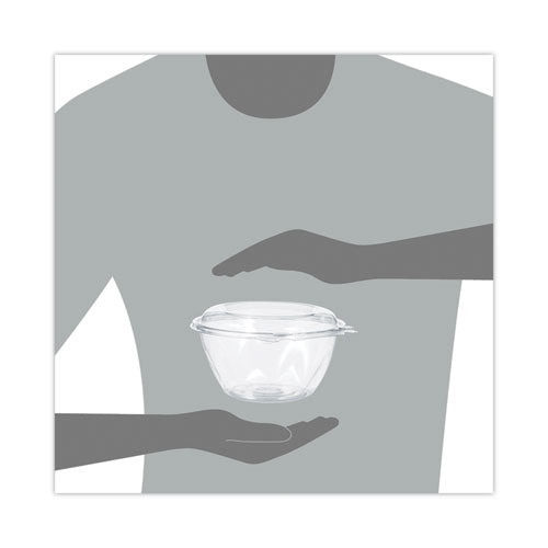 Tamper-resistant, Tamper-evident Bowls With Dome Lid, 32 Oz, 7" Diameter X 3.4" H, Clear, Plastic, 150/carton