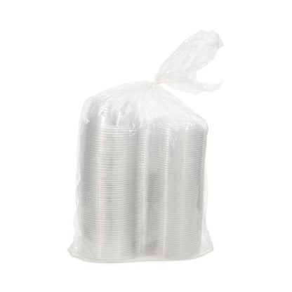 Tamper-resistant, Tamper-evident Bowls With Dome Lid, 8 Oz, 5.5" Diameter X 2.1" H, Clear, Plastic, 240/carton
