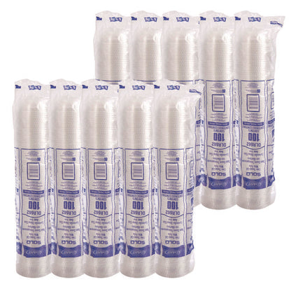 Dome-top Cold Cup Lids, Fits 16 Oz Cold Cups, Plastic, Clear, 1,000/carton