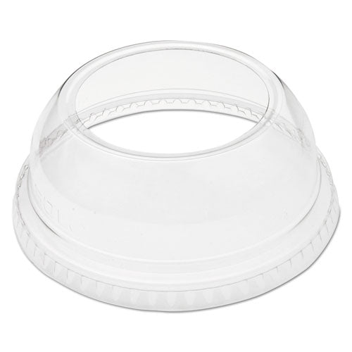 Open-top Dome Lid, With 1.9" Dia Hole, Fits 9 Oz To 22 Oz Cold Cups, Plastic, Clear, 1,000/carton