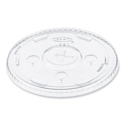 Straw-slot Cold Cup Lids, Fits 30 Oz To 32 Oz Cold Cups, Plastic, Clear, 50/sleeve, 20 Sleeves/carton