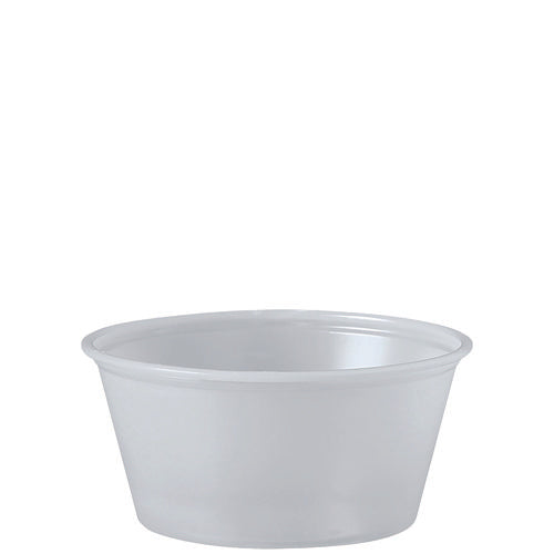 Polystyrene Portion Cups, 3.25 Oz, Plastic, Translucent, 250/bag, 10 Bags/carton