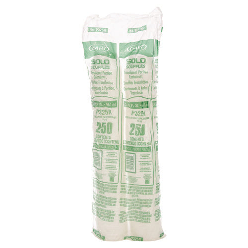 Polystyrene Portion Cups, 3.25 Oz, Plastic, Translucent, 250/bag, 10 Bags/carton