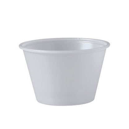 Polystyrene Portion Cups, 4 Oz, Plastic, Translucent, 250/bag, 10 Bags/carton