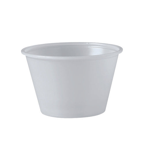 Polystyrene Portion Cups, 4 Oz, Plastic, Translucent, 250/bag, 10 Bags/carton