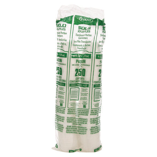 Polystyrene Portion Cups, 4 Oz, Plastic, Translucent, 250/bag, 10 Bags/carton