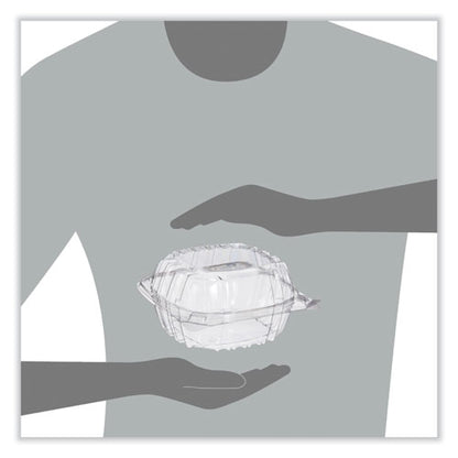 Clearseal Hinged-lid Plastic Containers, 5.86 X 3.11, Clear, Plastic, 500/carton
