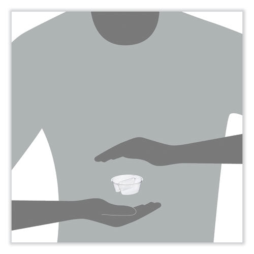 Plastic Cup Insert, 3.5 Oz, 3.6" Diameter X 1.3" H, Clear, 1,000/carton
