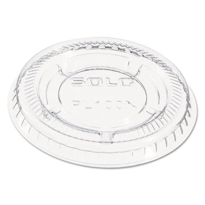Portion/souffle Cup Lids, Fits 0.5 Oz To 1 Oz Portion Cups, Plastic, Clear, 125/pack, 20 Packs/carton
