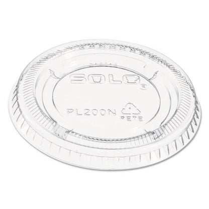 Portion/souffle Cup Lids, Fits 1.5 Oz To 2.5 Oz Portion Cups, Plastic, Clear, 2,500/carton