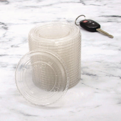 Portion/souffle Cup Lids, Fits 3.25 Oz To 9 Oz Portion Cups, Plastic, Clear, 125/pack, 20 Packs/carton