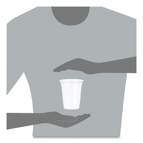 Ultra Clear Pet Cups, Practical Fill, 12 Oz To 14 Oz, Plastic, 50/bag, 20 Bags/carton