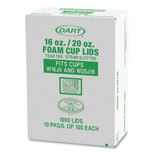 Lids For Foam Cups And Containers, Fits 16 Oz/20 Oz Hot Cups, Plastic, Translucent, 1,000/carton