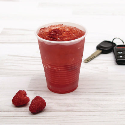 High-impact Polystyrene Squat Cold Cups, 12 Oz, Plastic, Translucent, 50/pack