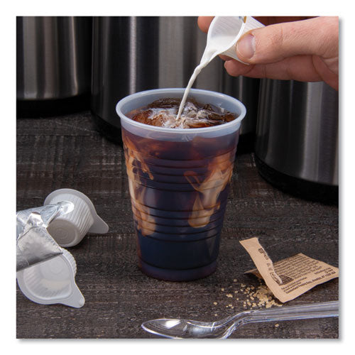 High-impact Polystyrene Squat Cold Cups, 12 Oz, Plastic, Translucent, 50/sleeve, 20 Sleeves/carton