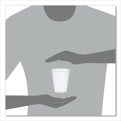 High-impact Polystyrene Squat Cold Cups, 12 Oz, Plastic, Translucent, 50/sleeve, 20 Sleeves/carton