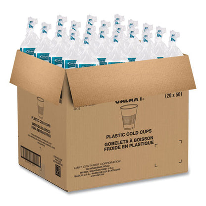 High-impact Polystyrene Squat Cold Cups, 12 Oz, Plastic, Translucent, 50/sleeve, 20 Sleeves/carton