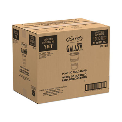 High-impact Polystyrene Cold Cups, 16 Oz, Plastic, Translucent, 50/pack