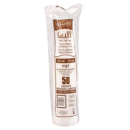 High-impact Polystyrene Cold Cups, 16 Oz, Plastic, Translucent, 50/sleeve, 20 Sleeves/carton