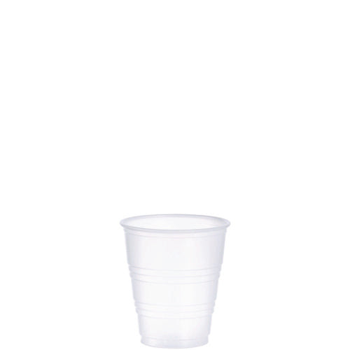 High-impact Polystyrene Cold Cups, 5 Oz, Plastic, Translucent, 100/sleeve, 25 Sleeves/carton