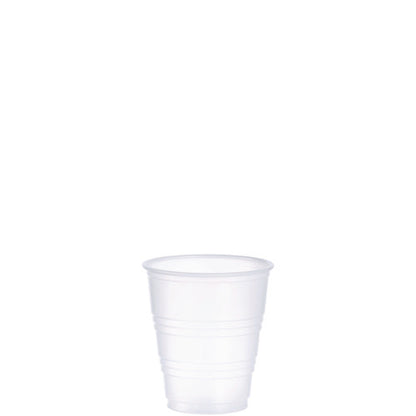 High-impact Polystyrene Cold Cups, 5 Oz, Plastic, Translucent, 100/sleeve, 25 Sleeves/carton