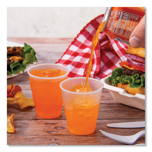 High-impact Polystyrene Cold Cups, 5 Oz, Plastic, Translucent, 100/pack