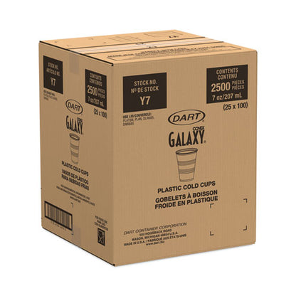 High-impact Polystyrene Cold Cups, 7 Oz, Plastic, Translucent, 100/sleeve, 25 Sleeves/carton