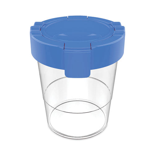 Antimicrobial No Spill Paint Cup, 3.46 W X 3.93 H, Blue