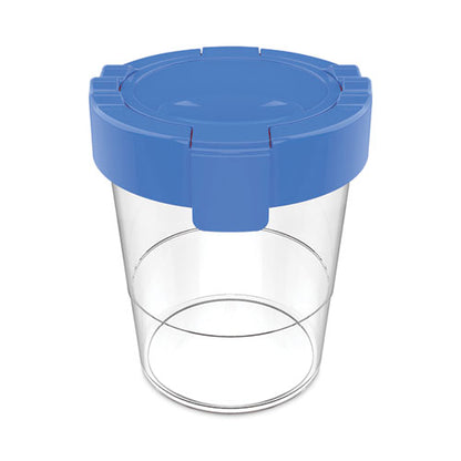 Antimicrobial No Spill Paint Cup, 3.46 W X 3.93 H, Blue