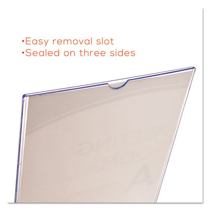 Superior Image Slanted Sign Holder, Portrait, 5 X 7 Insert, Clear