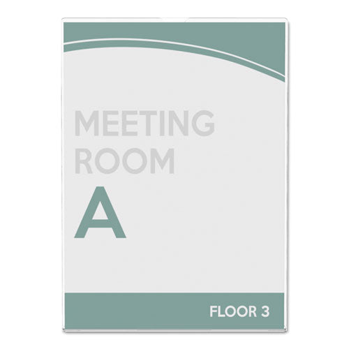 Superior Image Slanted Sign Holder, Portrait, 5 X 7 Insert, Clear