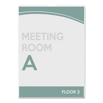 Superior Image Slanted Sign Holder, Portrait, 5 X 7 Insert, Clear