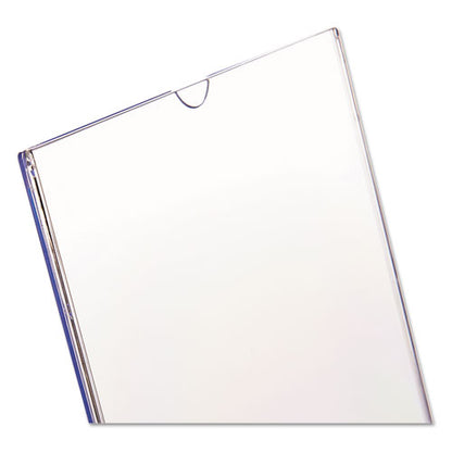 Superior Image Slanted Sign Holder, Portrait, 5 X 7 Insert, Clear