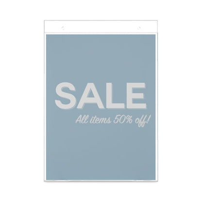 Classic Image Wall-mount Sign Holder, Portrait, 8.5 X 11, Clear