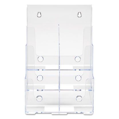 6-compartment Docuholder, Leaflet Size, 9.63w X 6.25d X 12.63h, Clear