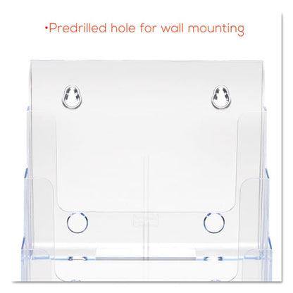 4-compartment Docuholder, Magazine Size, 9.38w X 7d X 13.63h, Clear