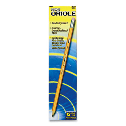 Oriole Presharpened Pencils, Hb (#2), Black Lead, Yellow Barrel, Dozen