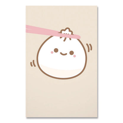 Smoko Lil B Dumpling Layflat Notebook, 1-subject, Medium/college Rule, Tan/white/pink Cover, (72) 8 X 5 Sheets
