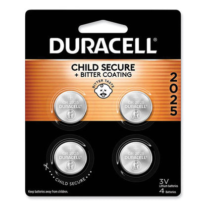 Lithium Coin Batteries With Bitterant, 2025, 4/pack