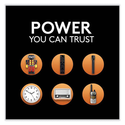 Coppertop Alkaline D Batteries, Peggable Retail Pack, 8/pack