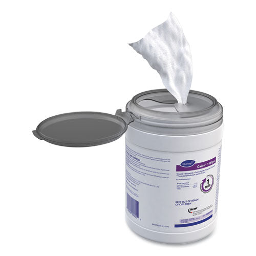 Oxivir 1 Wipes, 1-ply, 10 X 10, Characteristic Scent, White, 60 Canister, 12 Canisters/carton