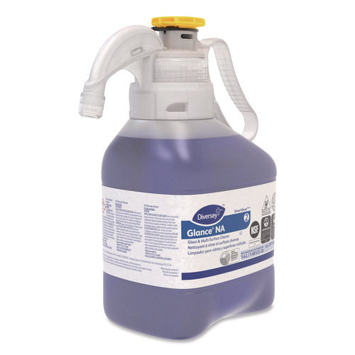 Glance Na Glass And Multi-surface Cleaner Sc, Unscented, 1.4 L Smartdose, 2/carton