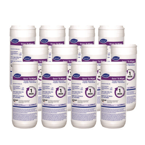 Oxivir Tb Disinfectant Wipes, 7 X 6, White, 60/canister, 12 Canisters/carton