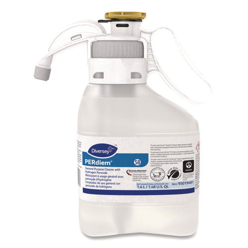 Perdiem Concentrated General Cleaner With Hydrogen Peroxide, Fragrance-free, 1.4 L Smartdose, 2/carton