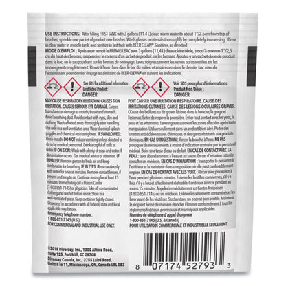 Beer Clean Glass Cleaner, Powder, 0.5 Oz Packet, 100/carton
