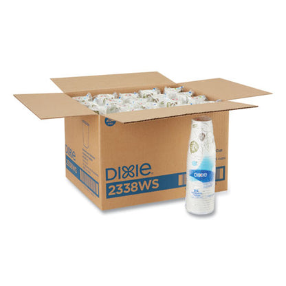 Pathways Paper Hot Cups, 8 Oz, White/brown, 25/bag, 20 Bags/carton