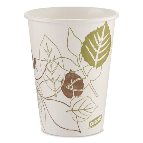 Pathways Paper Hot Cups, 12 Oz, White/brown, 50/sleeve, 20 Sleeves/carton